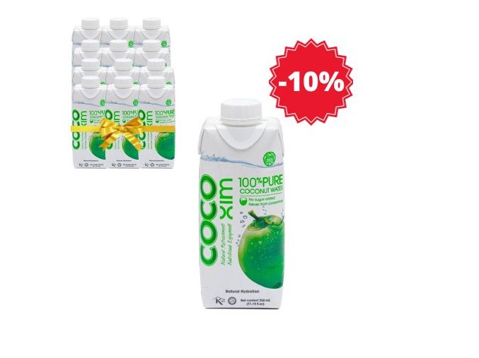 XL balenie - Kokosová voda 100 % Pure COCOXIM 12x330 ml