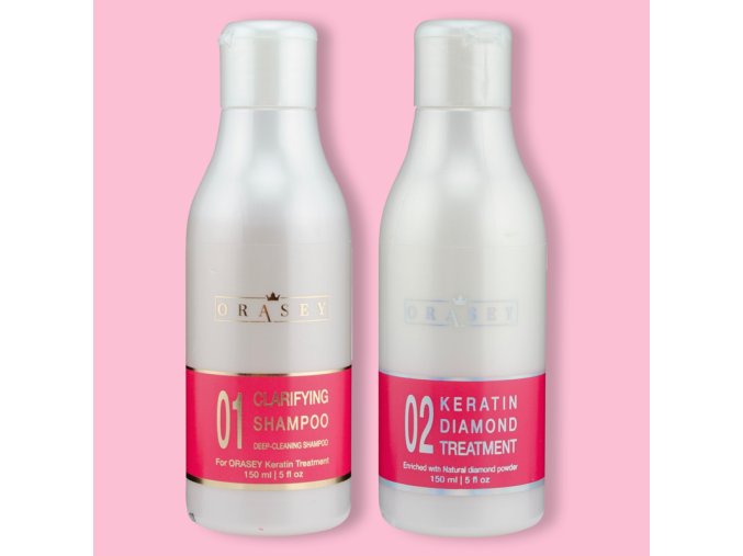 Sada Orasey 5v1 sada Brazílsky Keratín Diamond 150ml & čistiaci šampón 150ml