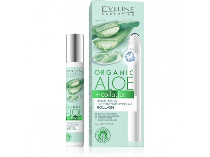 Organic ALOE + COLLAGEN hydratačný modelujúci roll-on na očné kontúry