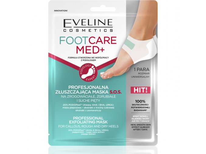 FOOT Care MED+ - profesionálna exfoliačná maska S.O.S. na zrohovatené, zhrubnuté a suché päty