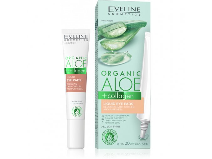 Organic ALOE + COLLAGEN - Tekuté očné vankúšiky na redukciu tmavých kruhov a opuchov