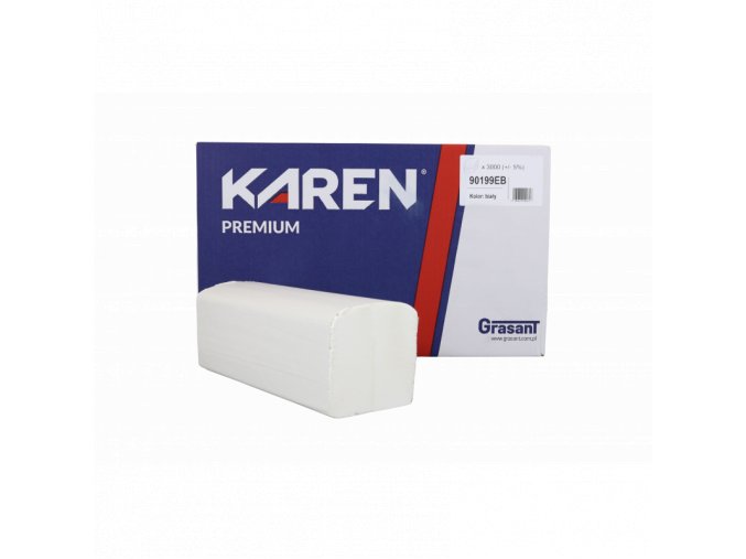 ZZ skladané papierové utierky biele KAREN 2vrst. 25x20cm 3000ks