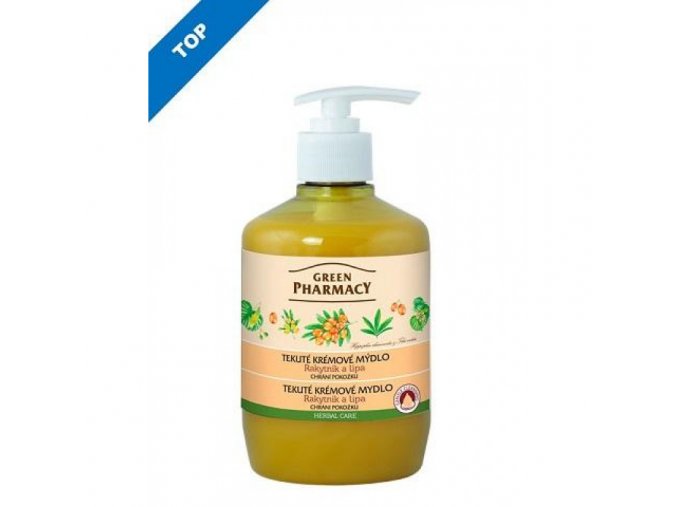 Green Pharmacy tekuté krémové mydlo - chráni pokožku 460 ml - Rakytník a lipa