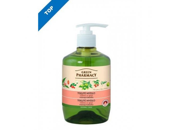 Green Pharmacy tekuté mydlo - vyživuje pokožku 460 ml - Olivy a goji