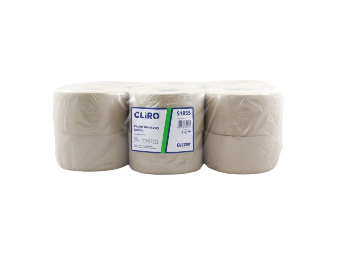 Toaletný papier JUMBO Ø 18cm 130m 1vr.55% belosť recykel 12ks