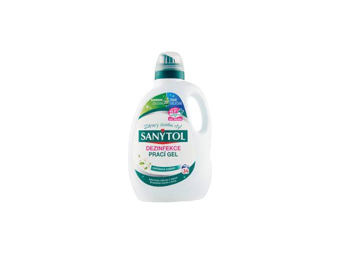 Sanytol hygienický prací gél s vôňou bielych kvetov 34 praní 1,7 l