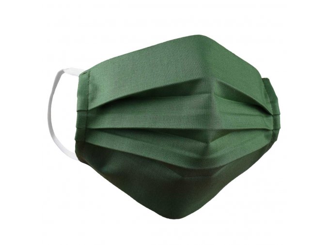Dvojvrstvové ochranné rúško z chirurgickej bavlny - Zelená