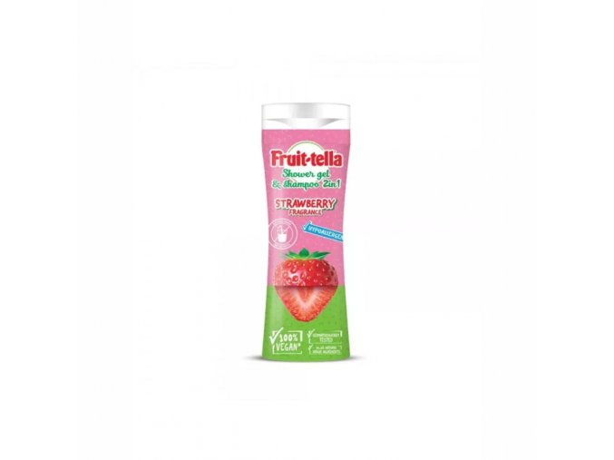 Fruit-tella 2v1 sprchový gél a šampón Jahoda 300 ml