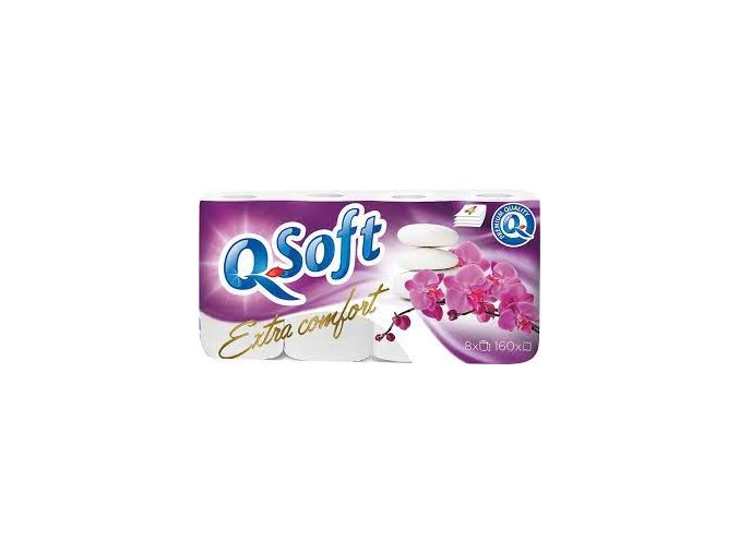 Q Soft toaletný papier Extra comfort 4 vrstvový 8 ks