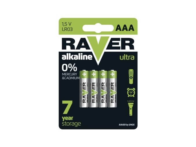 Alkalická batéria RAVER LR03 (AAA)