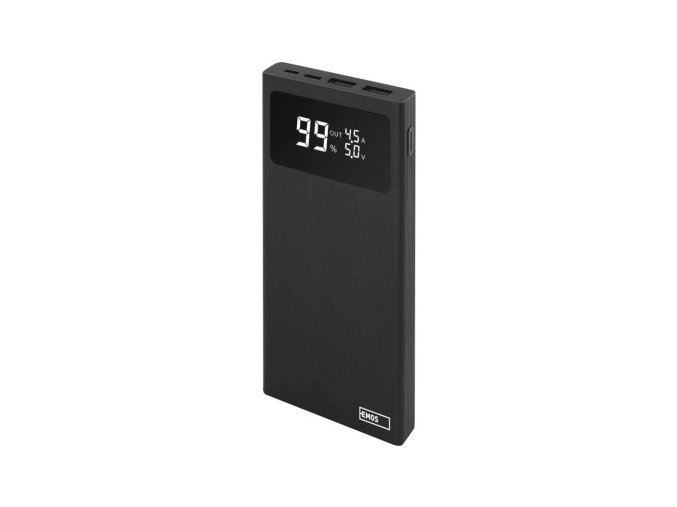 Power bank EMOS BetaQ 10, 10 000 mAh, 22,5 W, čierny