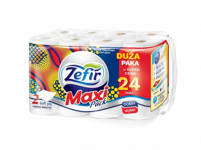 Toaletný papier ZEFIR - 2 vrstvy 24 roliek v balení