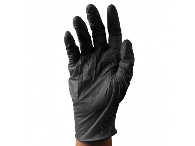 Jednorázové nitrilové rukavice čierne 100ks