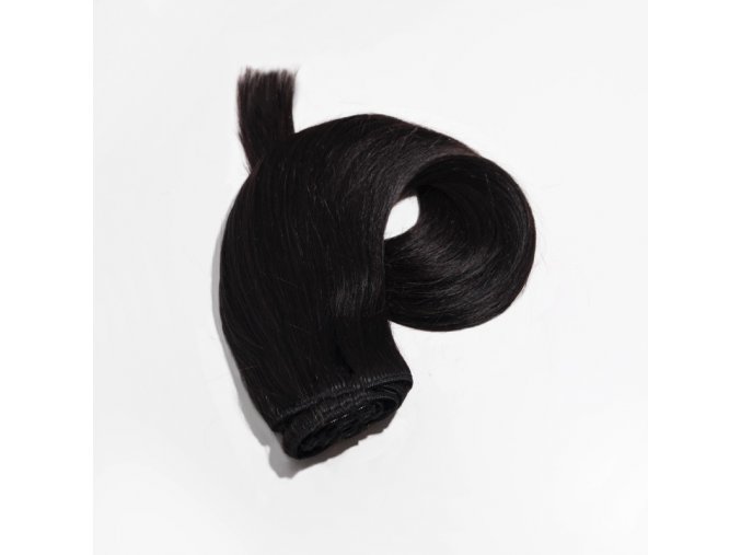 Clip-in vlasy seamless 55cm, 95g, #01b