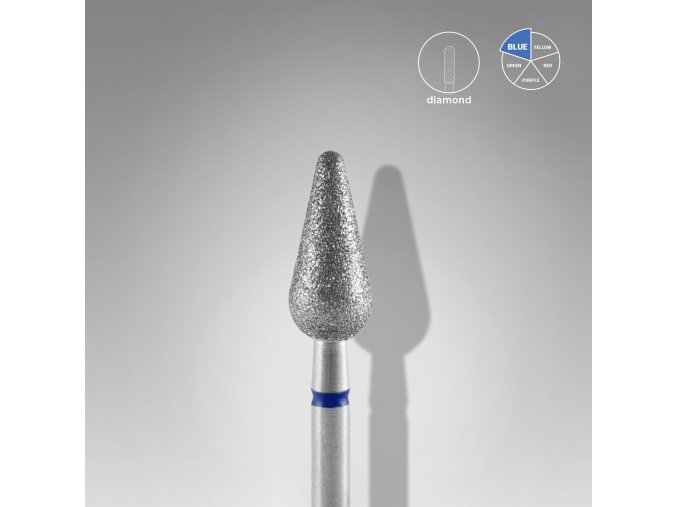 Staleks Diamantový brúsny nadstavec - "rounded pear" blue - FA101B050/12