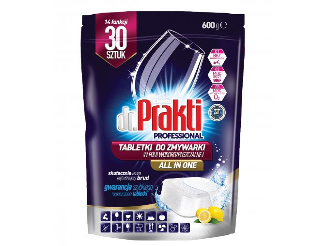 Tablety do umývačky riadu DR.Prakti - all in 1 - 30ks s pridanou účinnosťou proti vodnému kameňu 4+1 ZADARMO!!!: 5KS