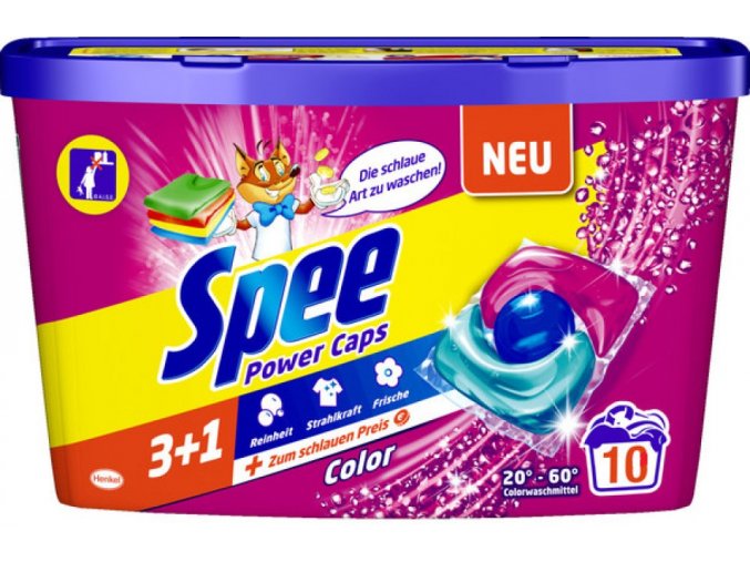 Spee power caps Color - trojkomorové kapsule na farebné oblečenie 10ks