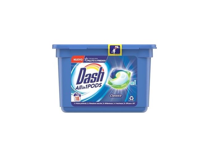 Pracie kapsule DASH Classico ALL IN 1 Pods - Universal - 18 PD