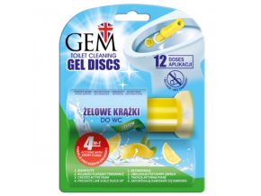 Gelové WC disky GEM s vôňou Citrónu - 12 diskov/75ml
