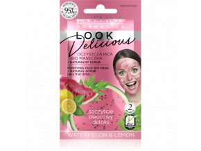 Look Delicious - čistiaca BIO maska s prírodným pílingom - Melón & Citrón