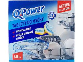 Q power tablety do umývačky riadu 40 ks