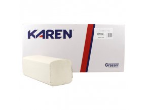 ZZ skladané papierové utierky KAREN 25x20 CM 2vr.100 %celulóza(3000ks)