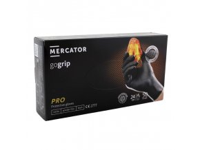 Nitrilové ochranné rukavice čierne Mercator gogrip–XL 50ks