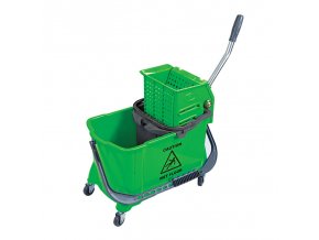 Upratovací vozík KENTUCKY PROFI zelený 24 L + 8L žmýkač