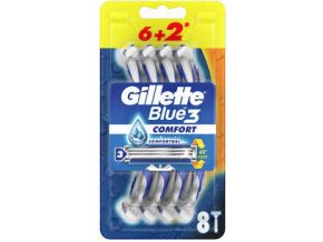 Gillette Blue3 jednorázový holiaci strojček Comfort 8 ks