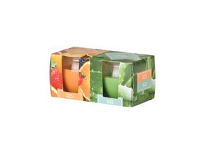 Emocio vonná sviečka 2 × 60 g Fruit & Aloe Vera