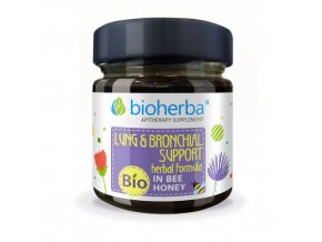 Včelí med - bylinková podpora pľúc a priedušiek Bioherba 280g
