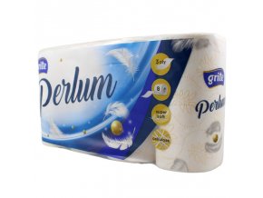 Toaletný papier Grite PERLUM 3vrst. 100% celulóza 8ks
