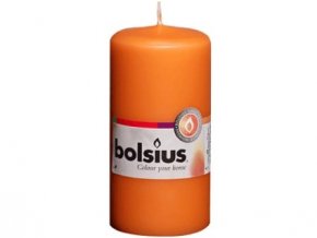 Bolsius sviečka valec rustik oranžová 130/68 mm