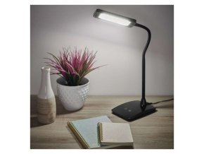 LED stolná lampa Eddy, čierna