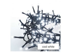 LED vianočná reťaz – cluster, 8 m, vonkajšia aj vnútorná, studená biela, časovač