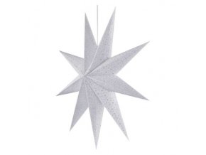 LED hviezda papierová závesná, 60 cm, vnút.