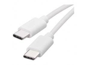 Nabíjací a dátový kábel USB-C 2.0 / USB-C 2.0, 1 m, biely