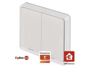 GoSmart Prenosný ovládač scén IP-2002ZW, ZigBee 3.0, 2-tlačidlový