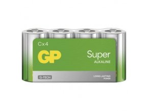 Alkalická batéria GP Super LR14 (C), fólia
