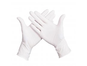 Jednorázové nitrilové rukavice biele 100ks