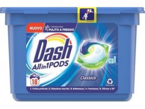 Pracie kapsule DASH Classico ALL IN 1 Pods - Universal - 18 PD