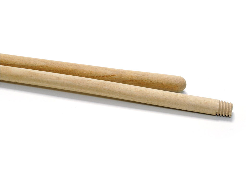 Násada na metlu drevená so závitom 120cm