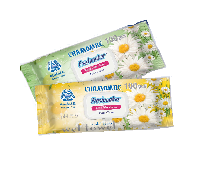 Freshmaker Camomile detské vlhčené obrúsky s klipom 100ks