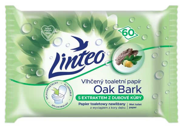 Linteo vlhčený toaletný papier 60ks Dubová kôra