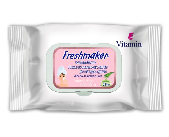 Freshmaker Make Up vlhčené obrúsky na čistenie pleti 25ks bez alkoholu