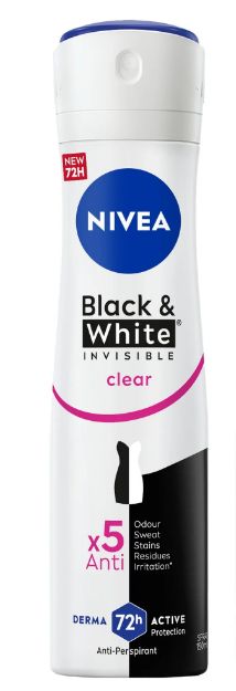 Nivea Invisible  Black&amp;White Clear Invisible deospray 150ml