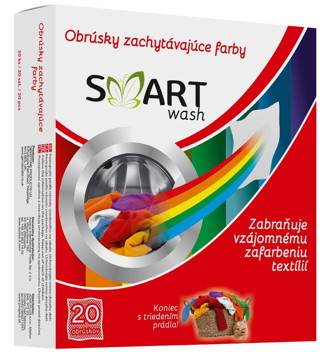 Smart pracie obrúsky na farebné prádlo 20ks