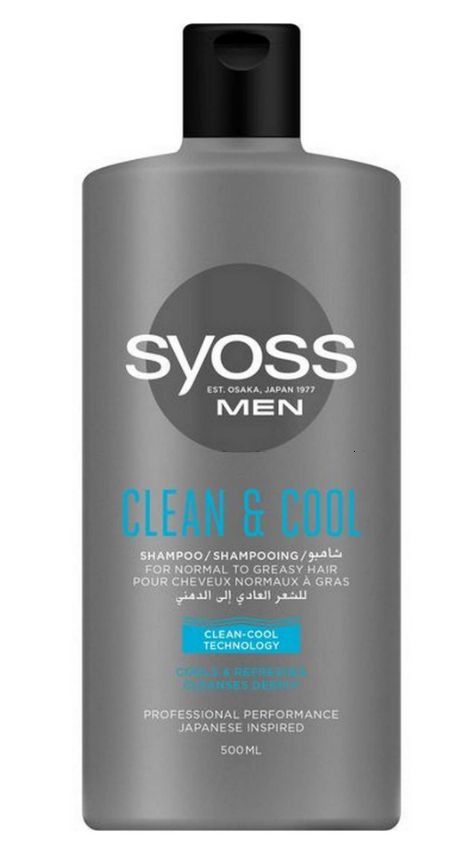 Syoss Clean &amp; Cool pánsky šampón na mastné vlasy 500ml