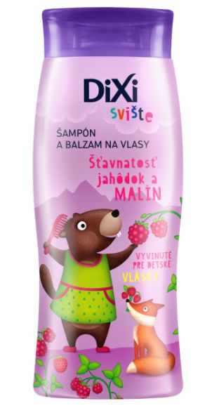 Dixi svište Malina detský šampón a balzam na vlasy 250ml