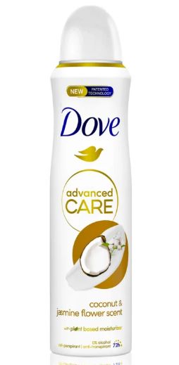 Dove Advanced Care Coconut&amp;Jasmine Flower dámsky deospray 150ml